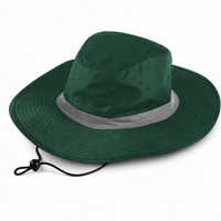 Hi Vis Reflector Safety Hat thumbnail 41 bottle green angle