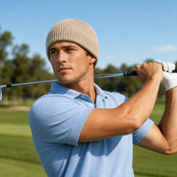 Premium Merino Wool Beanie with Cuff – Soft & Warm Knit Hat thumbnail 25 khakhi moodboard