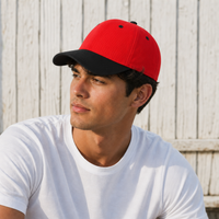 HBC Two-Tone Cap with Iconic Hudson's Bay Stripes thumbnail 28 red/black moodboard