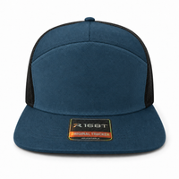 R168 Trucker Hat with Breathable Mesh and Adjustable Fit thumbnail 10 slate blue front