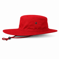 Surf Hat with Break-Away Strap in Wide Brim Design thumbnail 44 red right