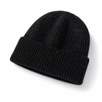 Premium Lambswool Flex Beanie with Cuff – Ultra Soft & Warm thumbnail 13 black angle