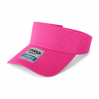 Pro Golf Visor with Adjustable Velcro Strap and Mesh Ventilation thumbnail 12 hot pink angle