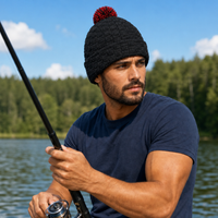 Pom Pom Beanie thumbnail 14 black/black/red moodboard