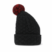 Pom Pom Beanie thumbnail 11 black/black/red right