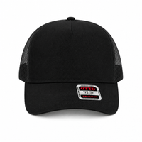 Ottocap 32285 A-Frame 5-Panel Mesh Back Trucker Hat thumbnail 18 black front