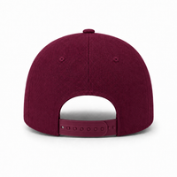 A Frame Flex Cap with Adjustable Snapback and Premium Cotton thumbnail 60 maroon back