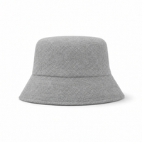 Terry Towelling Flex Bucket Hat thumbnail 22 gray front