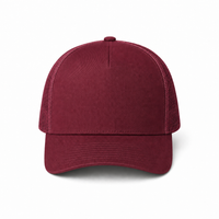 Kosiosko Structured Cotton Blend Trucker Hat thumbnail 33 maroon front