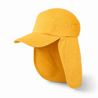 7504 Flex Cotton Legionnaire Caps with Adjustable Velcro Strap thumbnail 78 sunflower angle