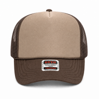Ottocap 39165 High Crown Foam trucker with rope thumbnail 118 brown tan brown front
