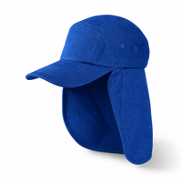 7504 Flex Cotton Legionnaire Caps with Adjustable Velcro Strap thumbnail 14 royal angle