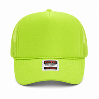 Ottocap 39165 High Crown Foam trucker with rope thumbnail 168 neon green front