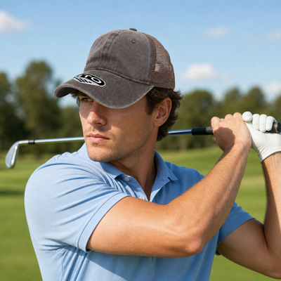 GTO Enzyme Washed Trucker Cap with Adjustable Mesh Back