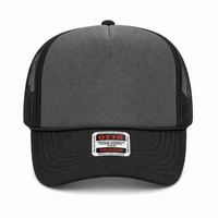 Ottocap 39165 High Crown Foam trucker with rope thumbnail 107 black gray black front