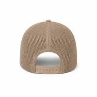 Rapper Flex High Crown Trucker Cap with Mesh Panels thumbnail 160 khaki back