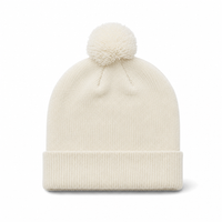1124 POM POM BEANIE thumbnail 8 ecru front