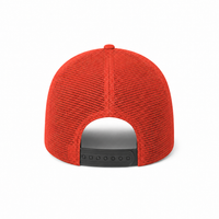 Rapper Flex High Crown Trucker Cap with Mesh Panels thumbnail 44 black hat orange front back