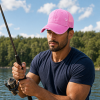 GTO Enzyme Washed Destroyed Trucker Cap with Mesh Back thumbnail 72 pink moodboard