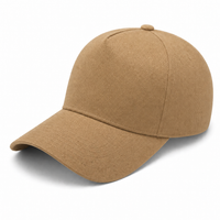 A Frame Flex Cap with Adjustable Snapback and Premium Cotton thumbnail 163 camel angle