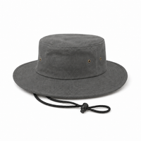 Brushed Heavy Cotton Wide Brim Hat with Adjustable Chin Strap thumbnail 18