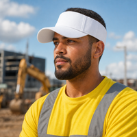 Pro Golf Visor with Adjustable Velcro Strap and Mesh Ventilation thumbnail 44 white moodboard