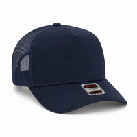 Ottocap 32285 A-Frame 5-Panel Mesh Back Trucker Hat thumbnail 30 navy angle