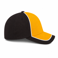 Arena Two Tone Structured Snapback Cap thumbnail 4 black.white.gold right