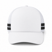 Flex Stripe A Frame High Profile Trucker Cap thumbnail 67 white black front
