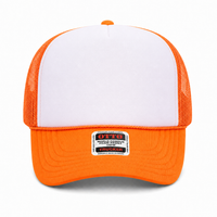Ottocap 39165 High Crown Foam trucker with rope thumbnail 210 neon orange white neon orange front