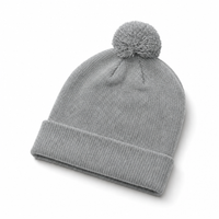 1124 POM POM BEANIE thumbnail 18 grey marle angle