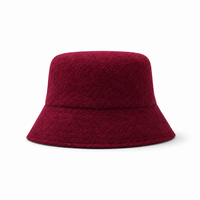 Terry Towelling Flex Bucket Hat thumbnail 47 maroon front
