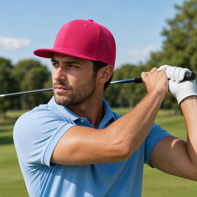 Urban Flex Structured Trucker Cap with Breathable Mesh & Pre-Curved Visor