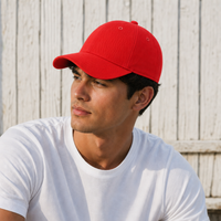 HBC Two-Tone Cap with Iconic Hudson's Bay Stripes thumbnail 7 natural red moodboard