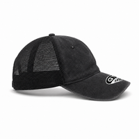 GTO Enzyme Washed Trucker Cap with Adjustable Mesh Back thumbnail 46 black right