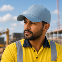 A Frame Flex Cap with Adjustable Snapback and Premium Cotton thumbnail 147 steel blue moodboard
