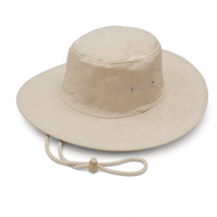 Premium Canvas Wide Brim Hat with Adjustable Chin Strap thumbnail 14 natural angle
