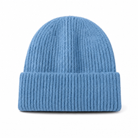 Premium Lambswool Flex Beanie with Cuff – Ultra Soft & Warm thumbnail 28 sky front