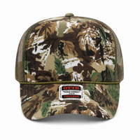 Ottocap 39165 High Crown Foam trucker with rope thumbnail 204 camo tri colour loden kelly brown front