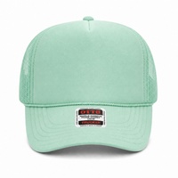 Ottocap 39165 High Crown Foam trucker with rope thumbnail 53 seafoam green front