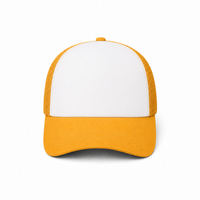 Rapper Flex High Crown Trucker Cap with Mesh Panels thumbnail 225 gold hat white front front