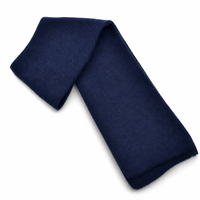 Premium Acrylic Knit Scarf in Black and Navy thumbnail 15 navy angle