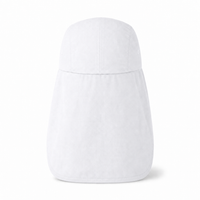 7504 Flex Cotton Legionnaire Caps with Adjustable Velcro Strap thumbnail 21 white back