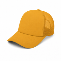 Rapper Flex High Crown Trucker Cap with Mesh Panels thumbnail 224 gold angle