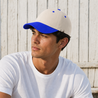 HBC Two-Tone Cap with Iconic Hudson's Bay Stripes thumbnail 64 natural royal moodboard