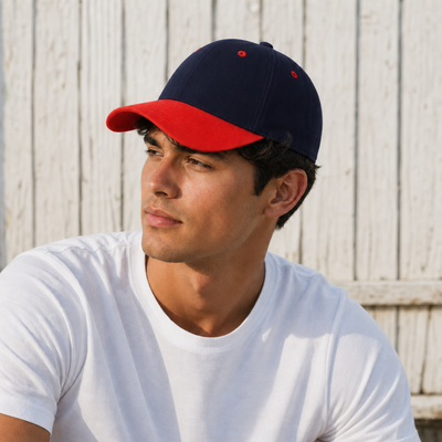 HBC Two-Tone Cap with Iconic Hudson's Bay Stripes