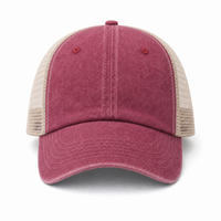 Flex Enzyme Trucker Cap with Metal Buckle Strap thumbnail 58 wine front