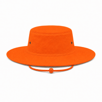 Luminescent Wide Brim Safety Hat with Adjustable Chin Strap thumbnail 5