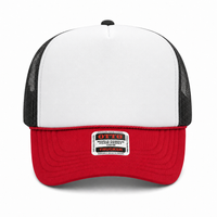Ottocap 39165 High Crown Foam trucker with rope thumbnail 150 red white black front