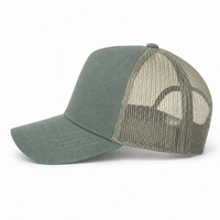Premium A Frame HEMP TRUCKER CAP thumbnail 8 army left